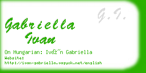 gabriella ivan business card